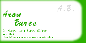 aron bures business card